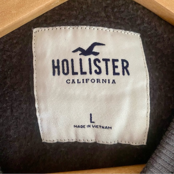 Hollister California Auto Show Gray Crop Sweatshirt - Large - Picture 4 of 4